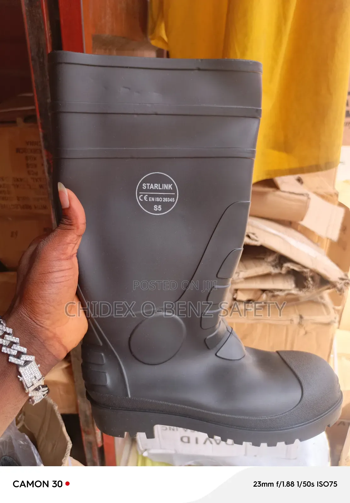 Black Safety Rainboot