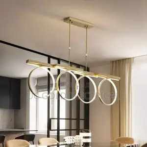 Dining Room Led Chandelier Round Rings Coffee Shop