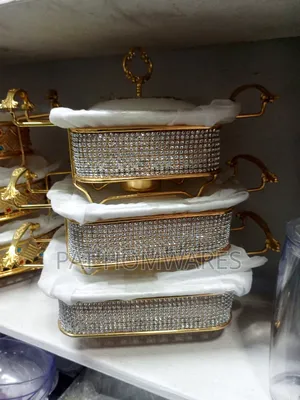 3pcs Serving Dish Gold
