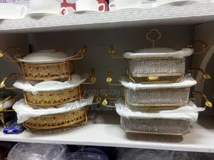 3pcs Serving Dish Gold