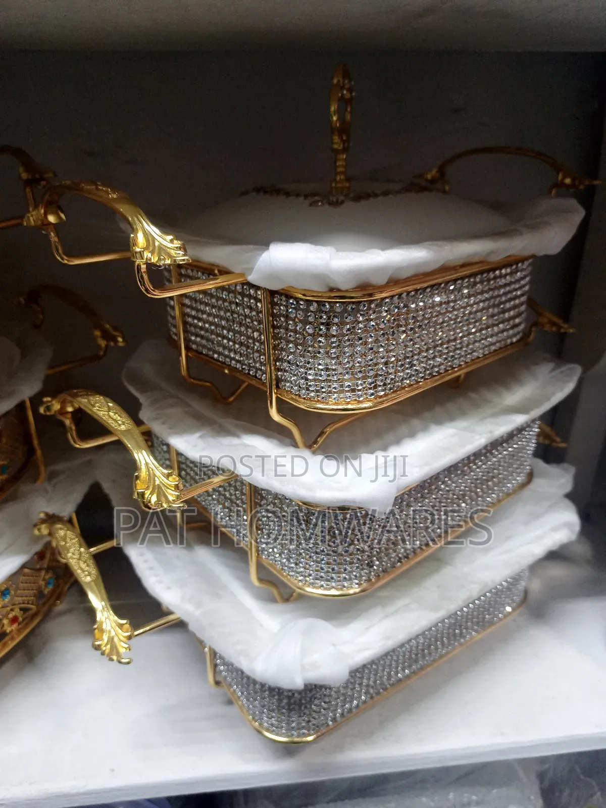 3pcs Serving Dish Gold