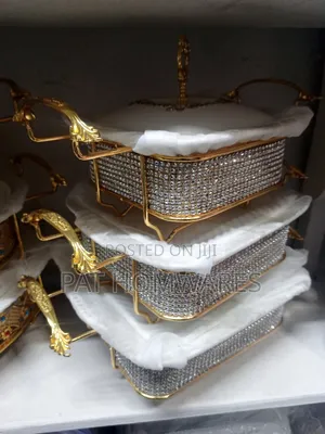 3pcs Serving Dish Gold