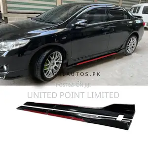 Universal Side Skirt Extension Splitter Red and Black