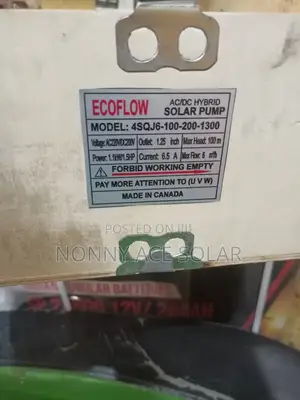 Ecoflow 1.5hp Ac/Dc 1,100watts Solar Pump