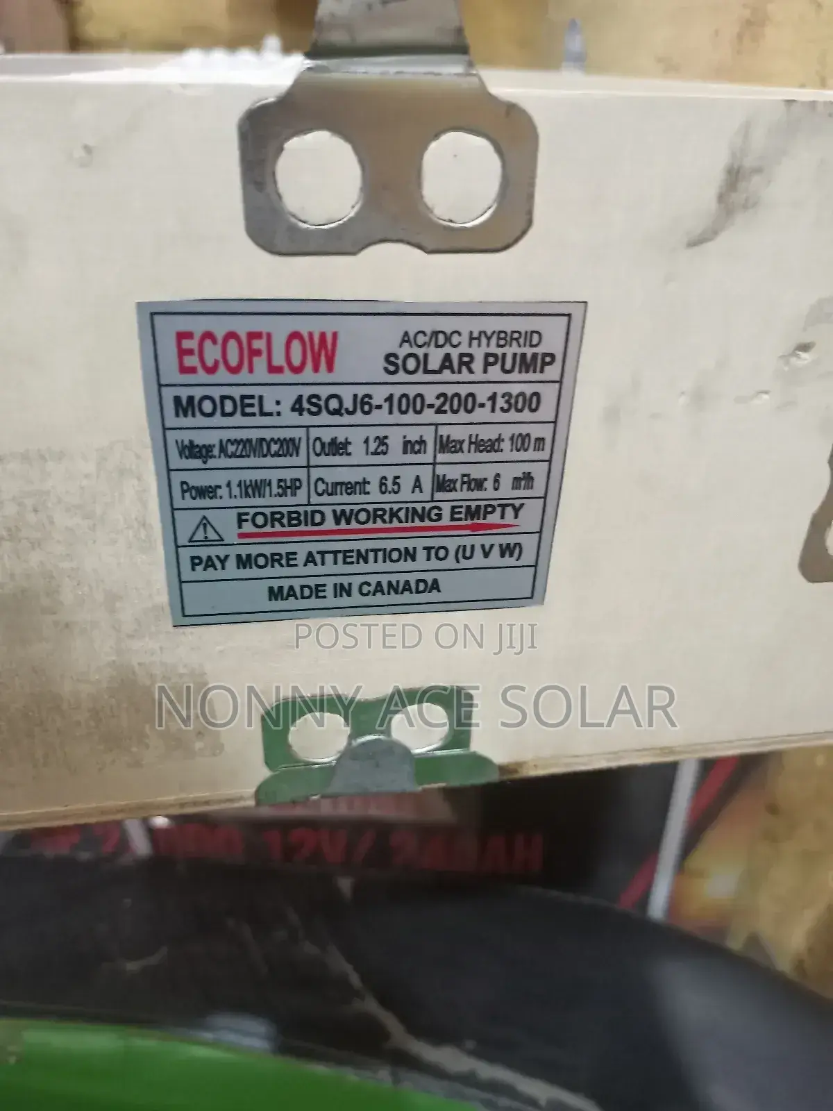 Ecoflow 1.5hp Ac/Dc 1,100watts Solar Pump
