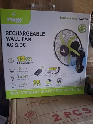 Iwin Rechargeable Wall Fa - Ac/Dc -16''