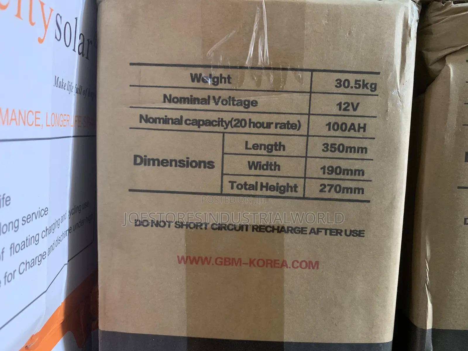 GBM Deep Cycle Gel Battery 12v 100ah