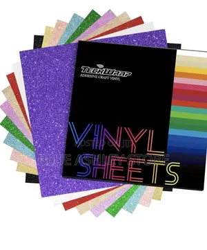Teckwrap Shimmer Vinyl Glitter Adhesive Sheets for Craft