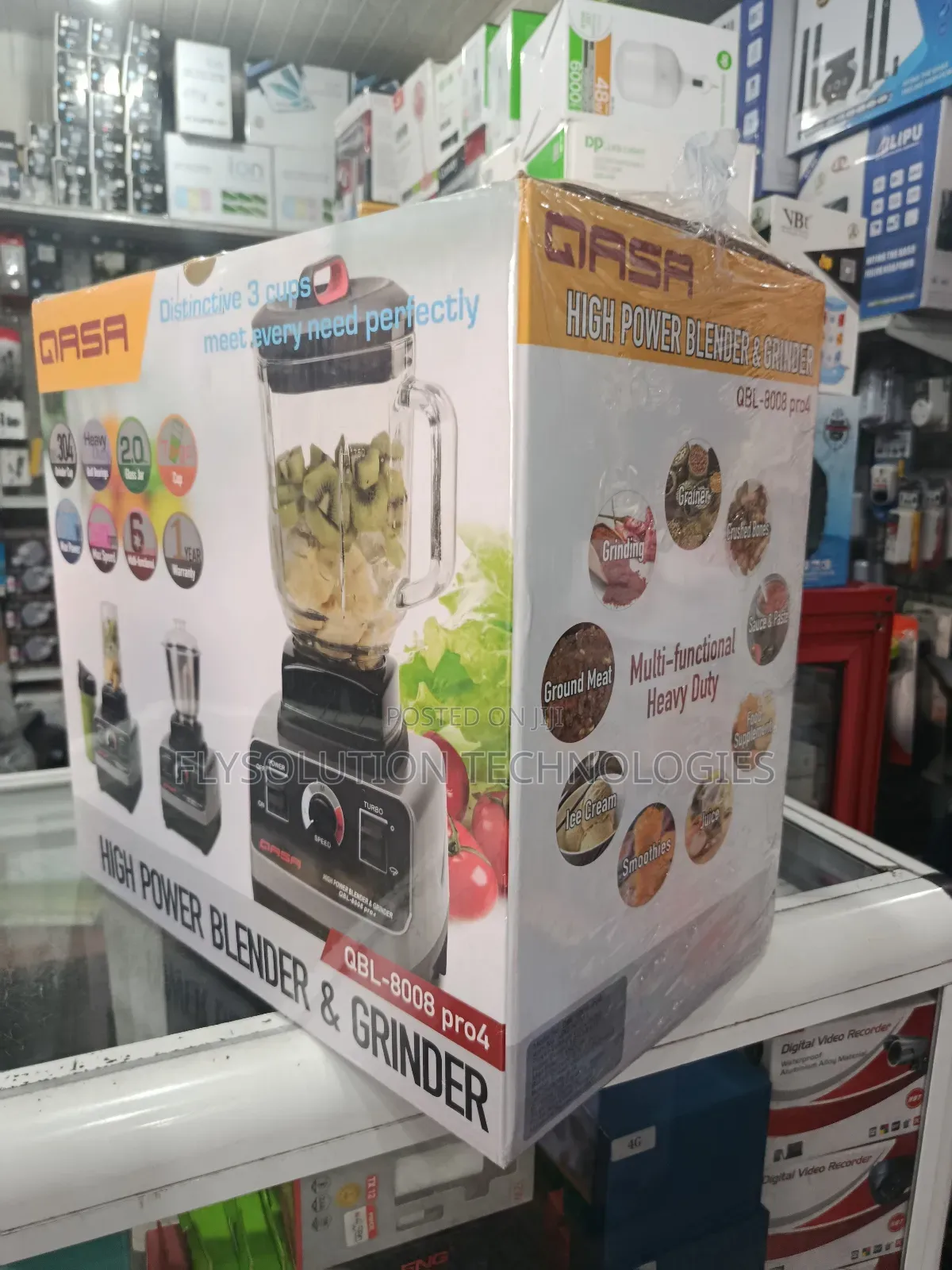 Qasa 3-in-1 High Power Blender Grinder (Qbl-8008 Pro4)
