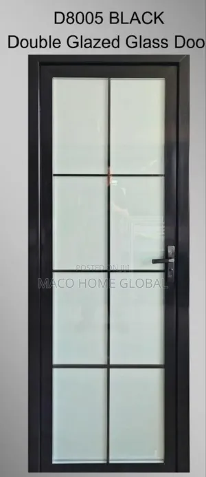 Quality Tampered Full Glass Toilet Door 750 Size