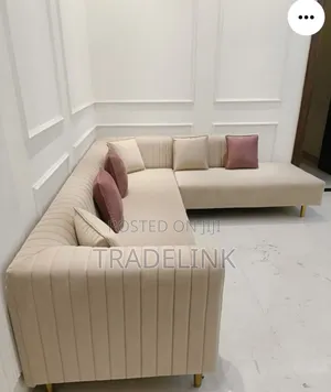 Creamy Colour L Shape Chair