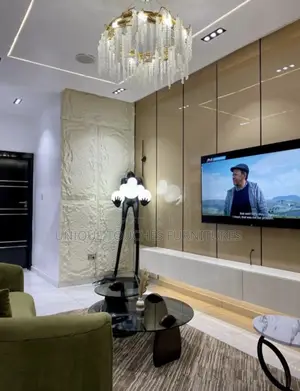 Tv Console With Pu Stone Panels
