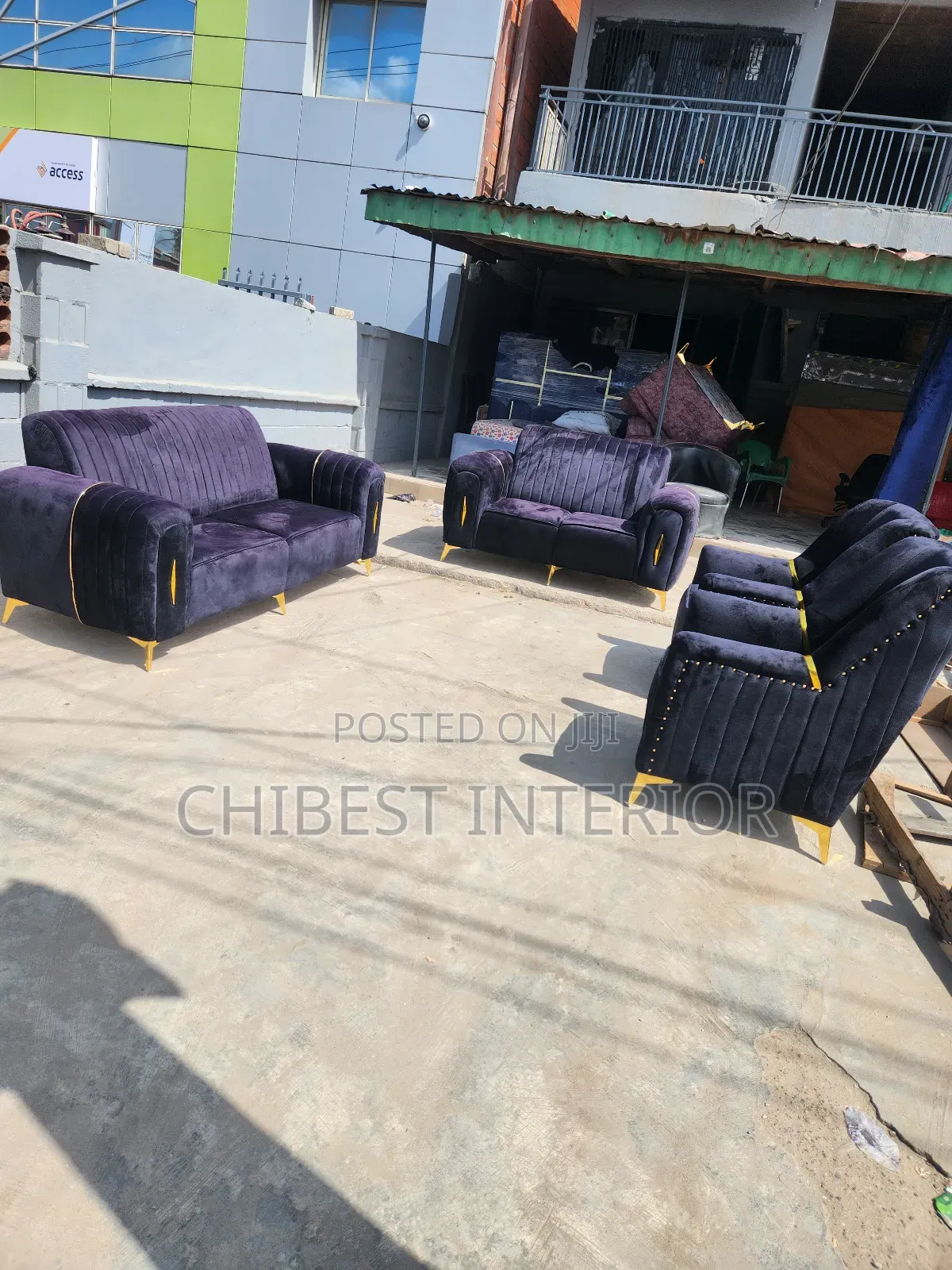 Luxury Padded Sofa Fabric Chairs.