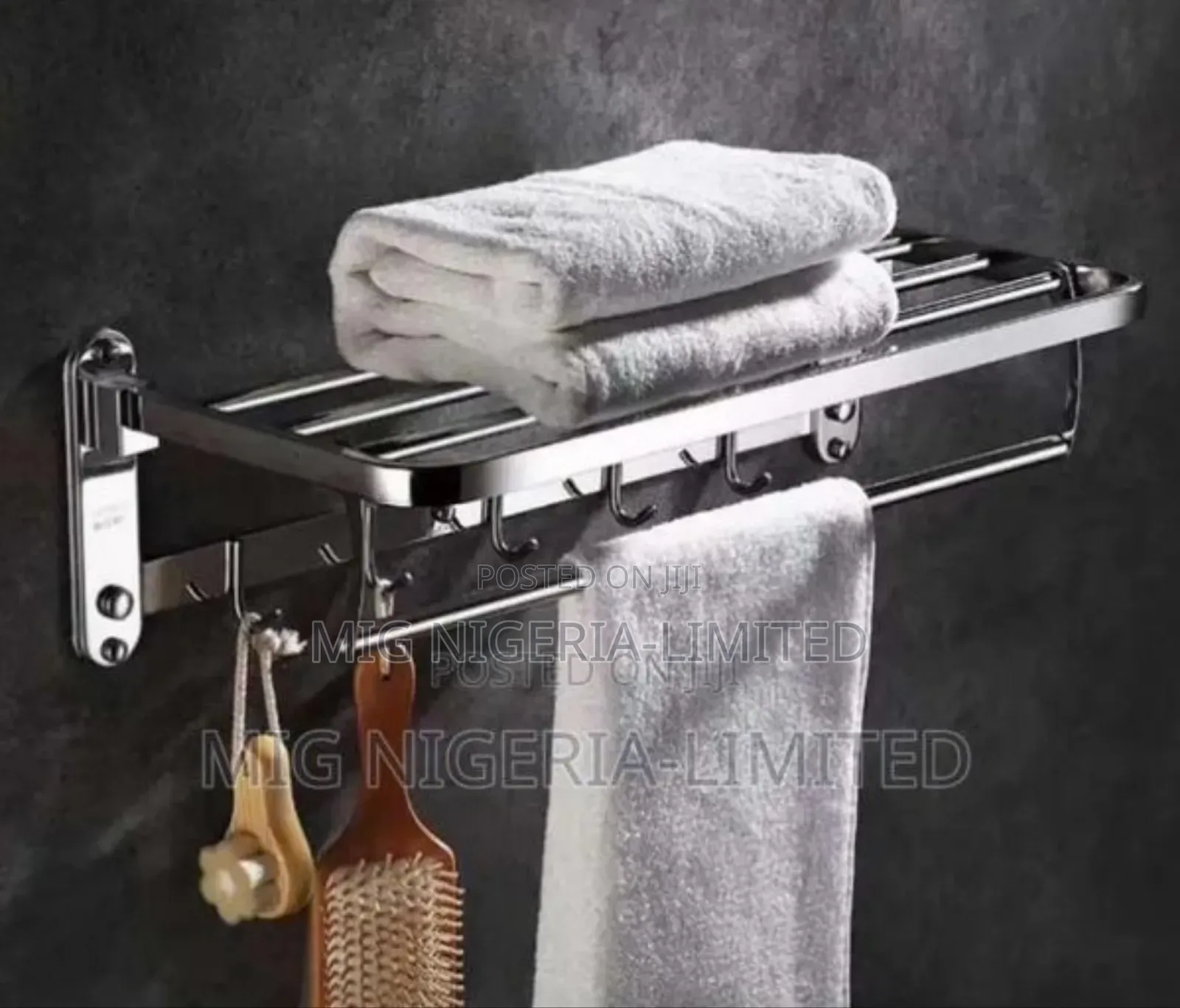 Gold Multiple Double Towel Bar Bathroom Hanger With Hook