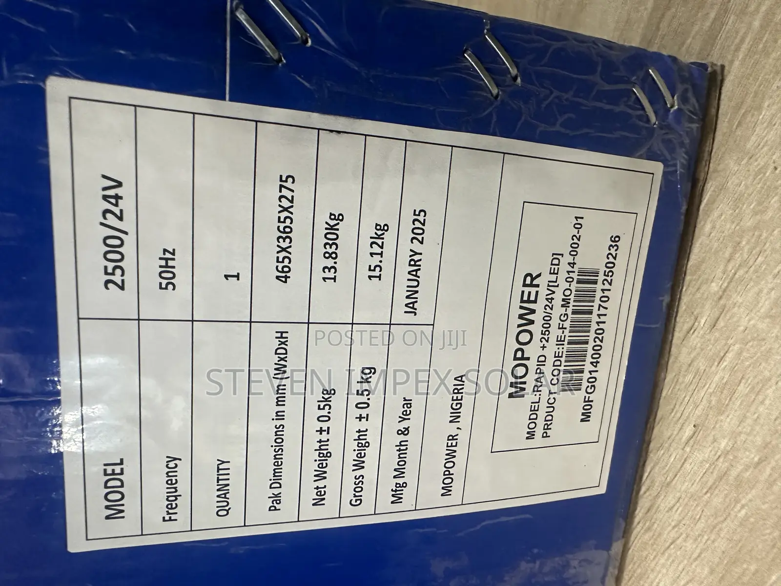 Mopower Solar Inverter 2.5kva 24v