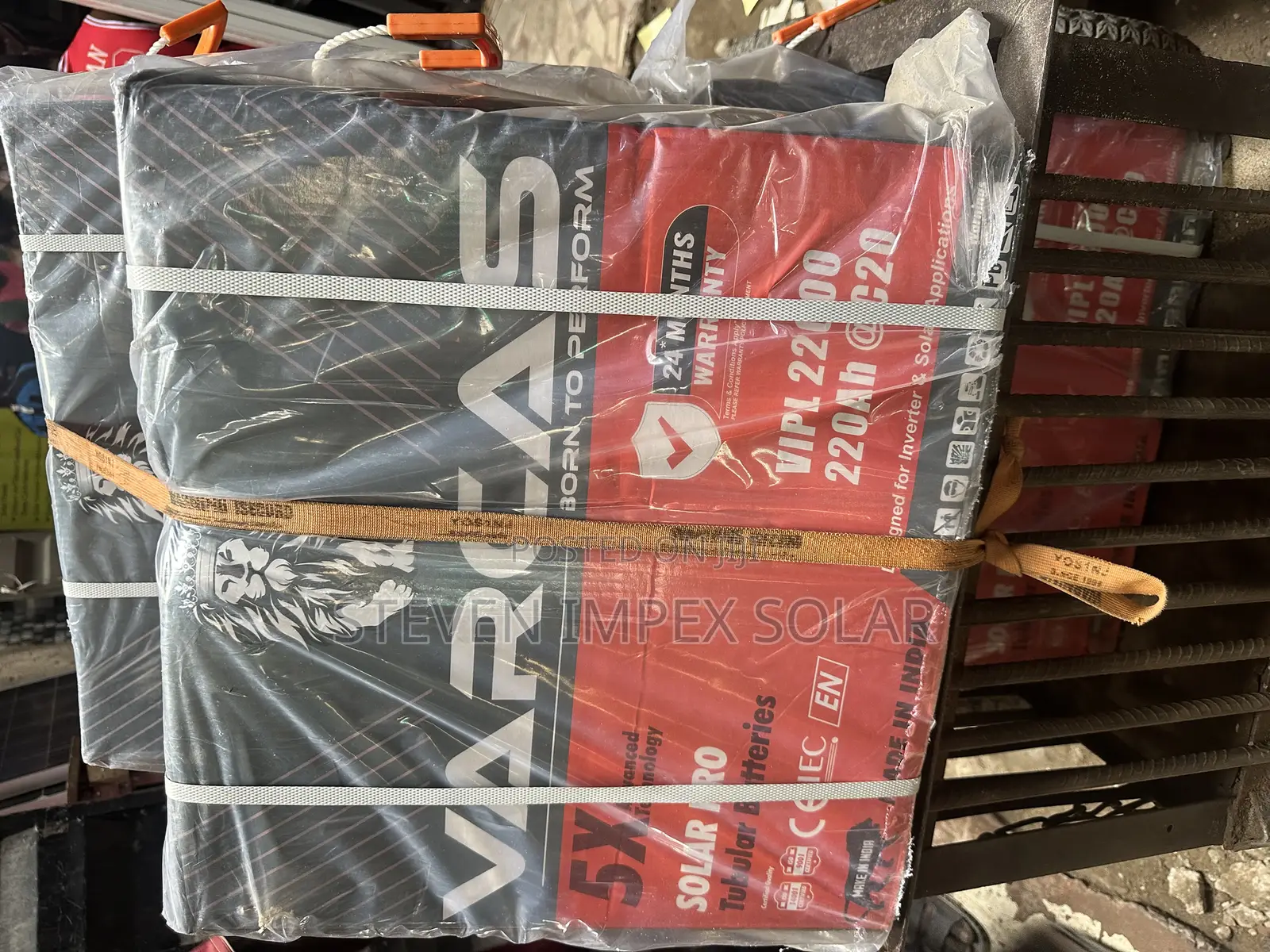 Varcas Tubular Solar Battery 220ah 12v