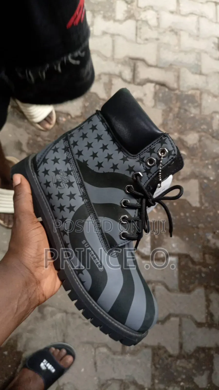 American Flag Black Timberland Boots
