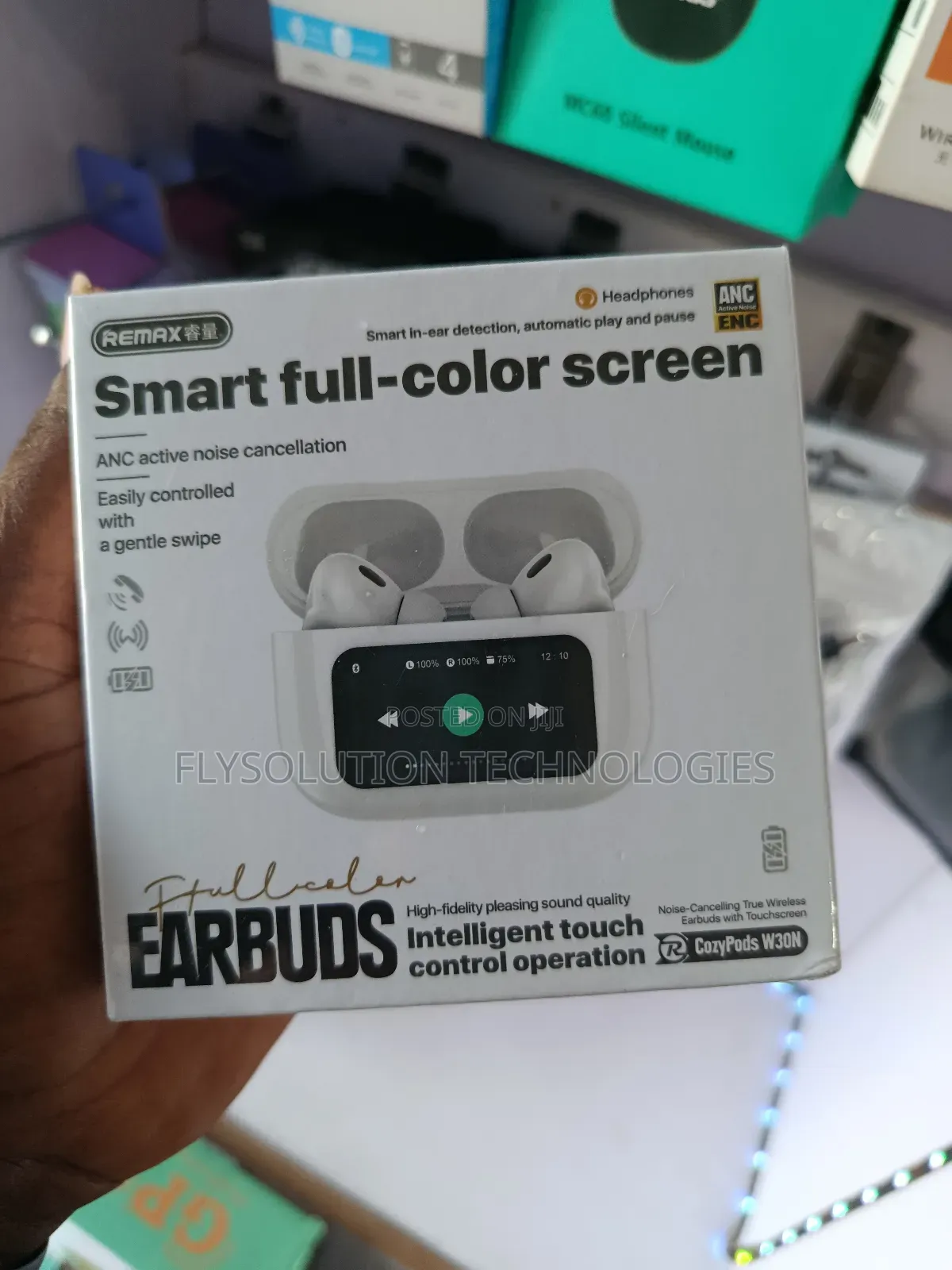 Remax Anc Earbuds - Smart Full-Color Screen Display