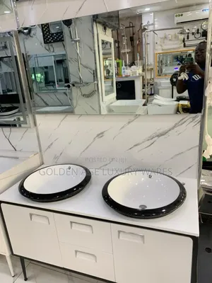 Black and White Luxury Double Cabinet