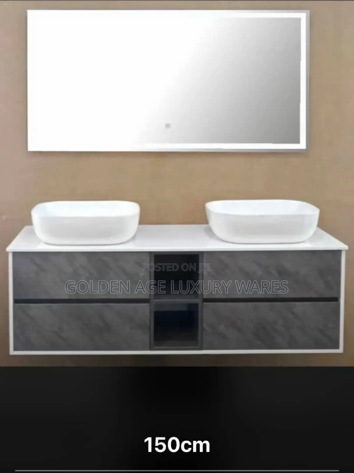 150cm Double Cabinet Basin