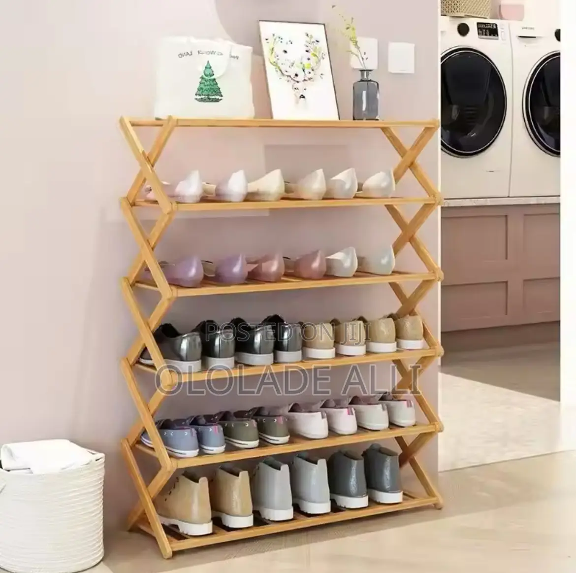 Multilayer Bamboo Folding Shoe Rack