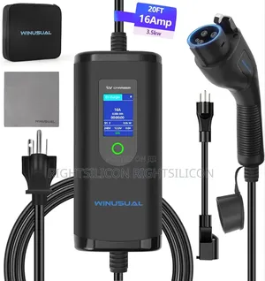 Usa Portable Level 1 2 Ev Charger,16a 110-240v With Fix