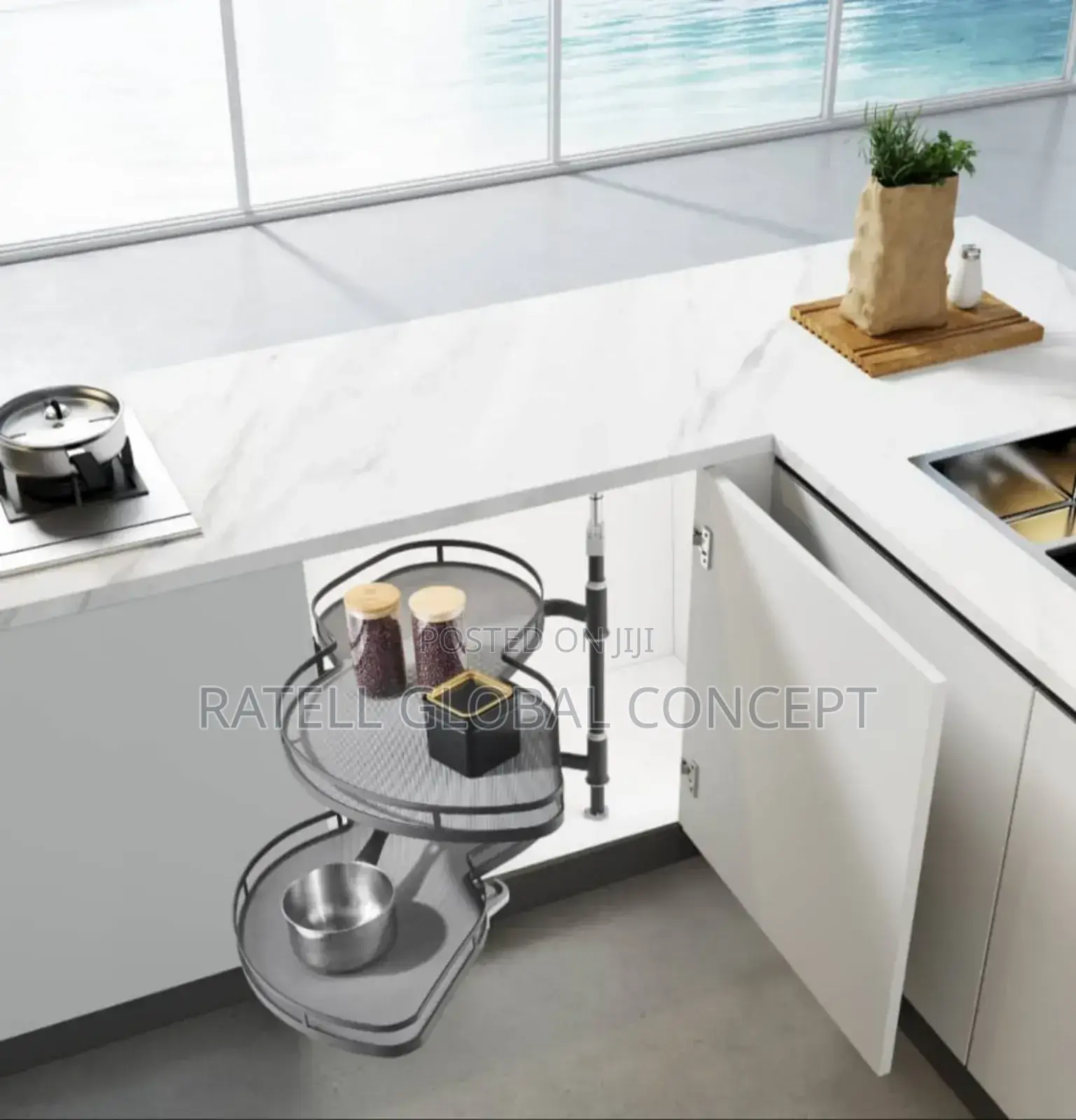 Swing Magic Corner Pot Rack