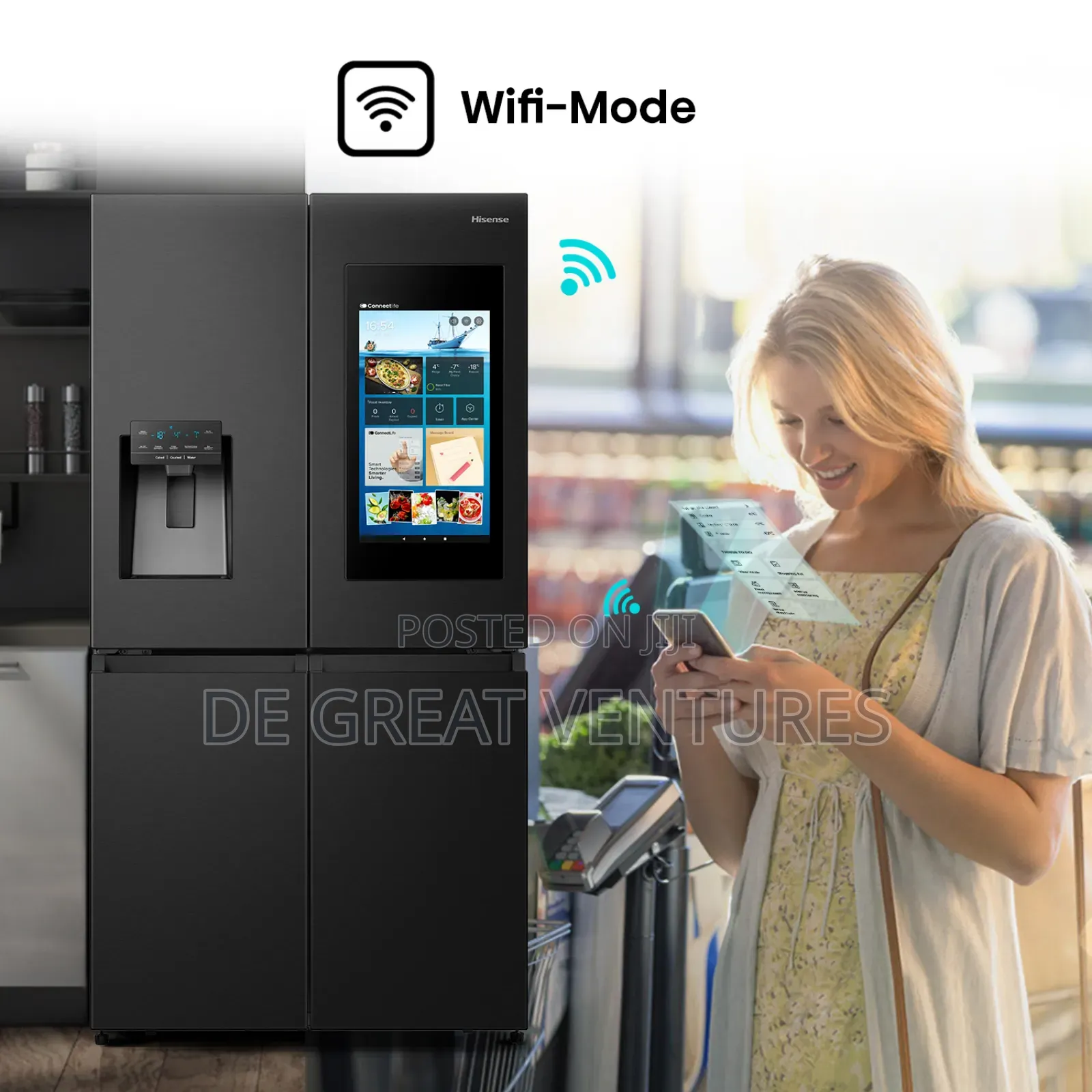 Brand New Hisense Side-by-Side 626l Led Display Refrigerator