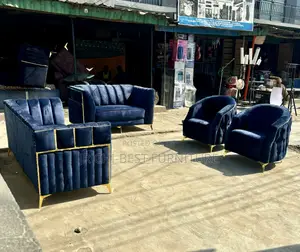 Well Fabricated Set of Upholstery Fabric Sofa Chairs