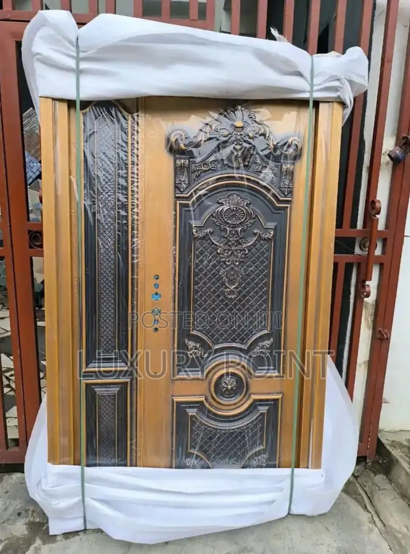 Gold And Black Copper Door