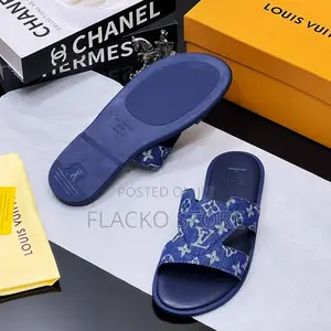 Original Louis Vuitton Leather Slip Ons