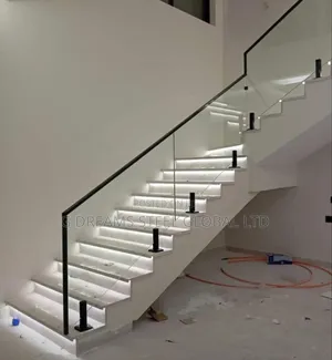 Tinted White Glass Handrails