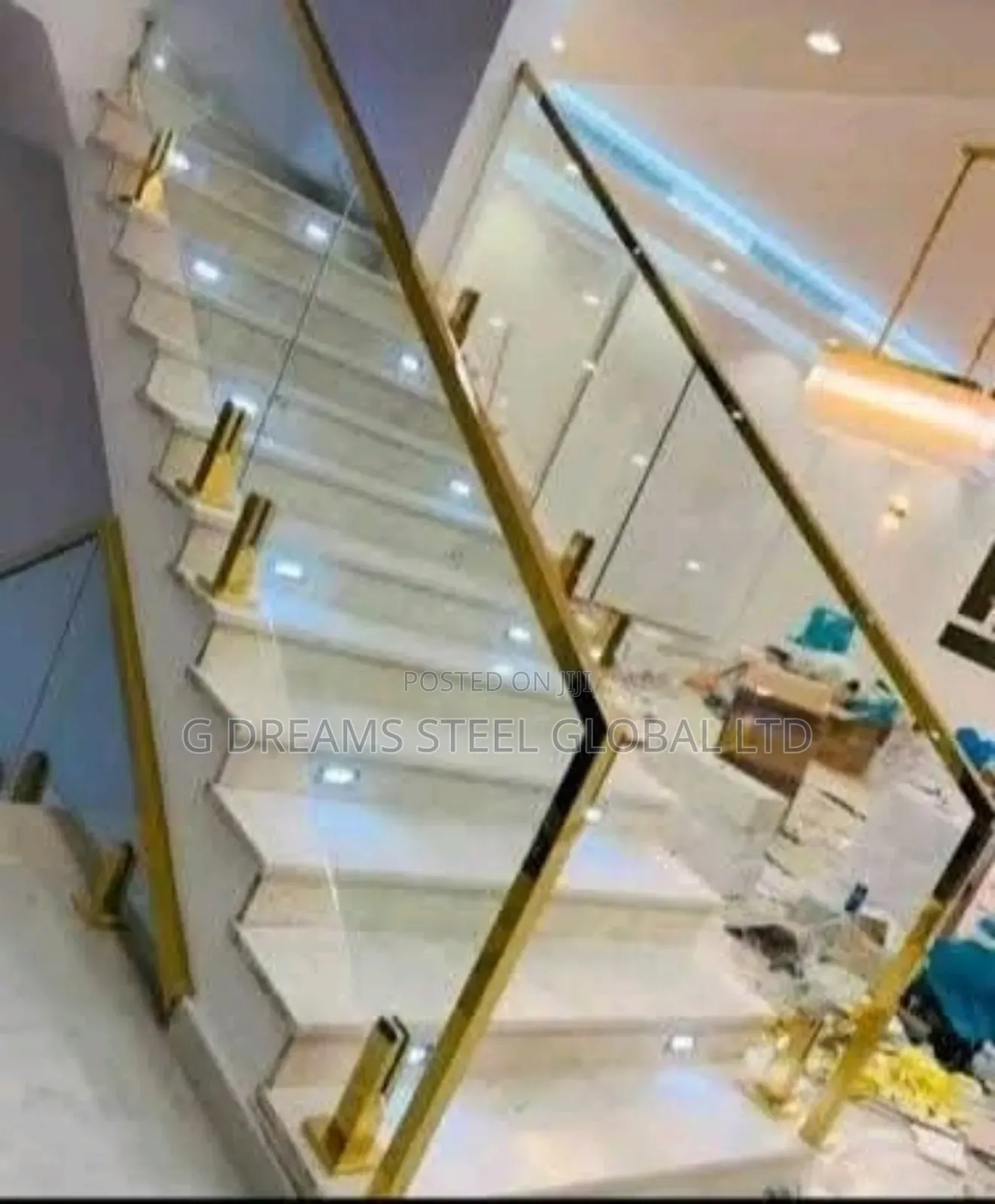 Tinted White Glass Handrails