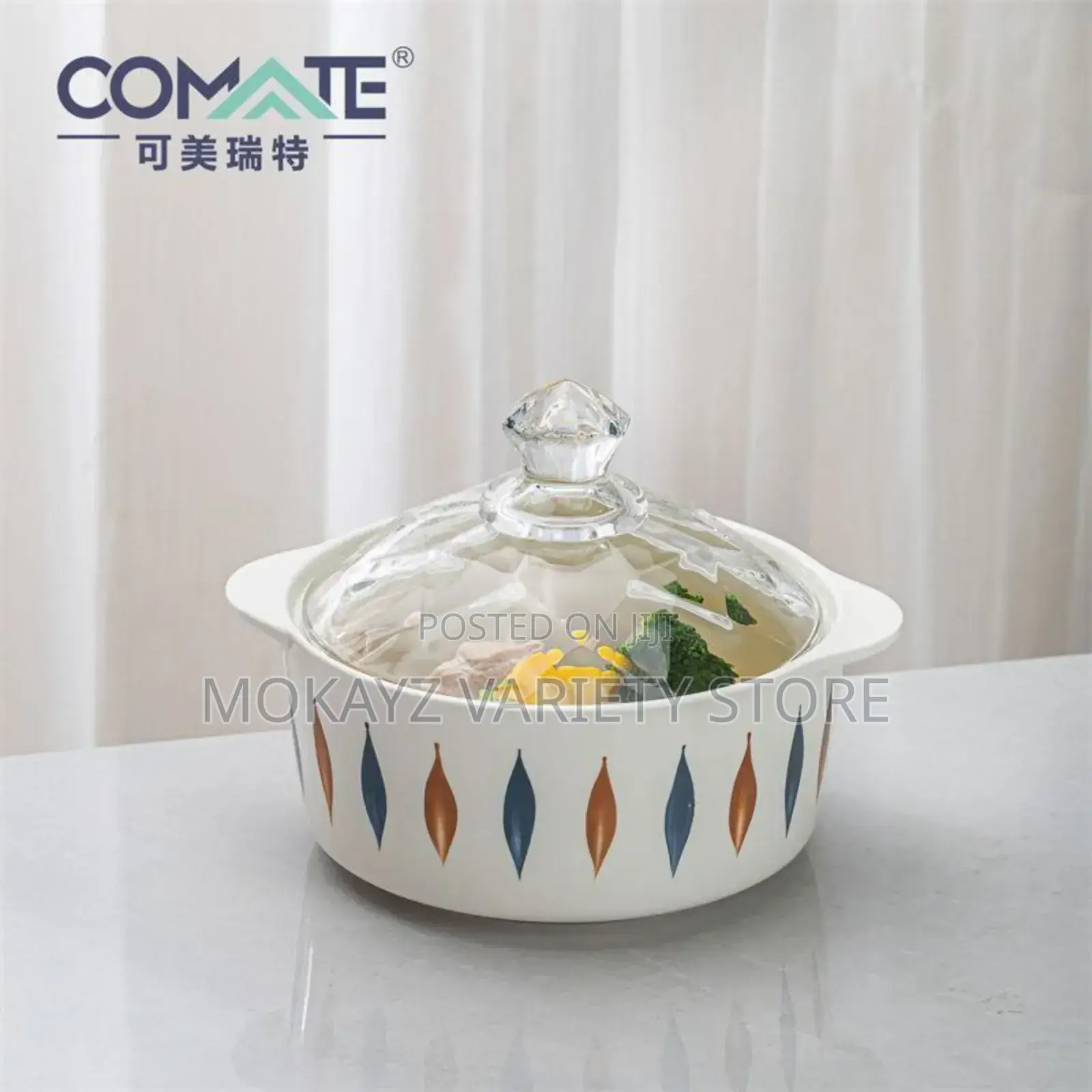Ceramic Bowl With Glass Lid