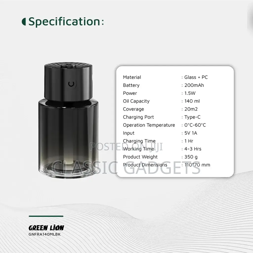 Green Lion Fragrance Diffuser 140ml