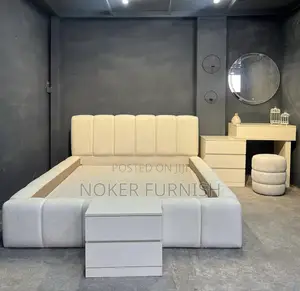 Bed Frame With Dresser Table and Mirror