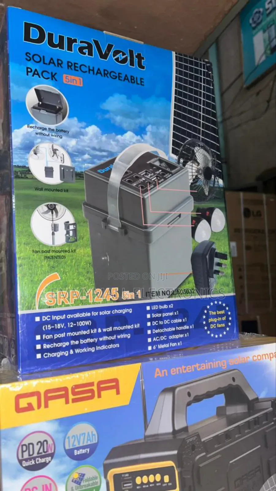 Solar Rechargeable Kit With Bulb and Panel