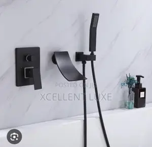 Black Conduit Bath Mixer Tap