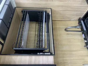 80cm Black Pull Down Plate Rack