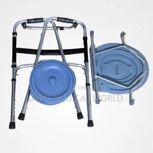 Foldable Multipurpose Commode Chair and Walker