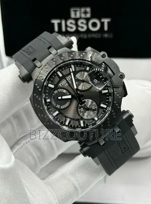 Original Tissot 1853 Black Dial Rubber Strap Watch