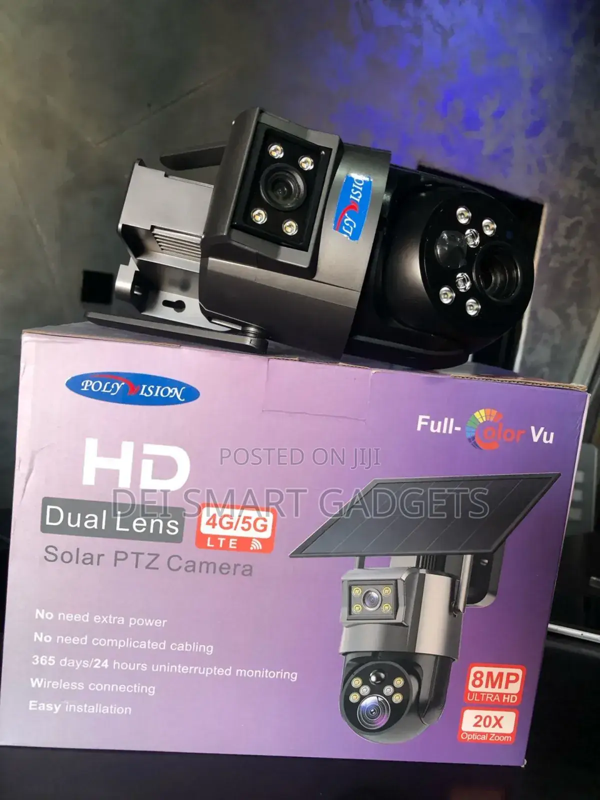 Dual Lens Solar PTZ Camera 8mp