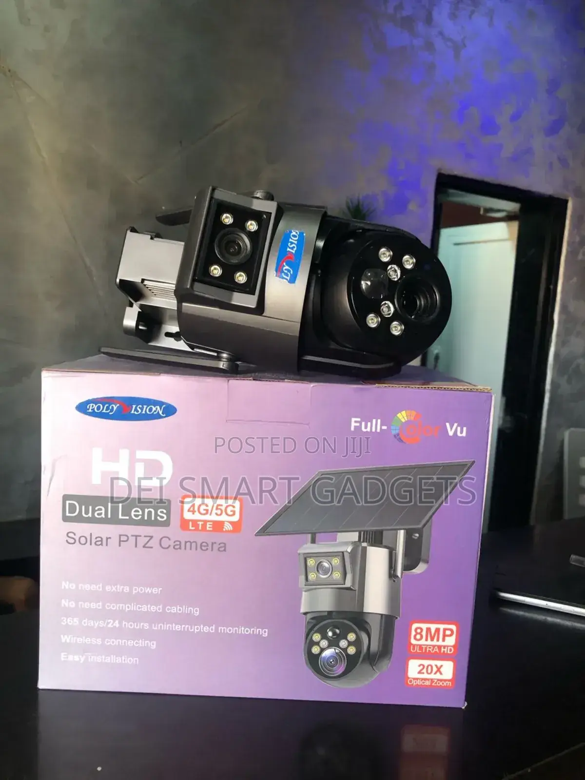 Dual Lens Solar PTZ Camera 8mp