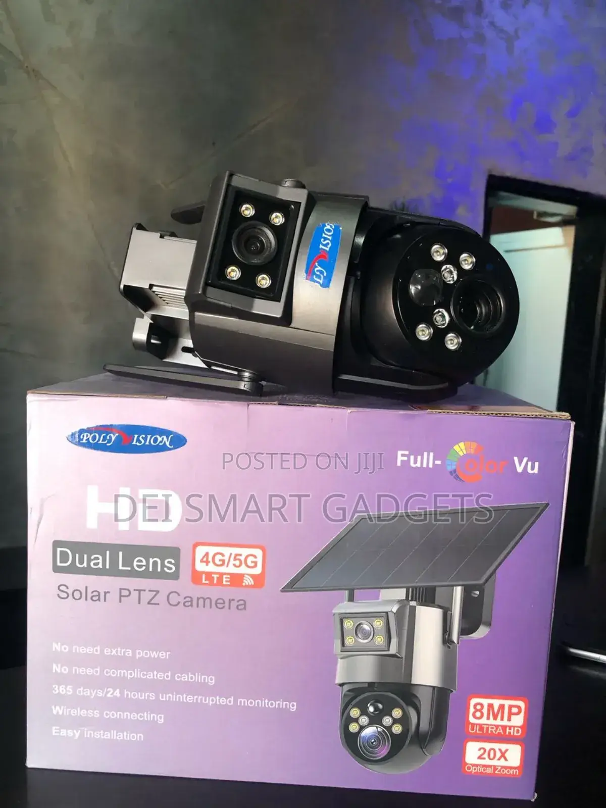 Dual Lens Solar PTZ Camera 8mp