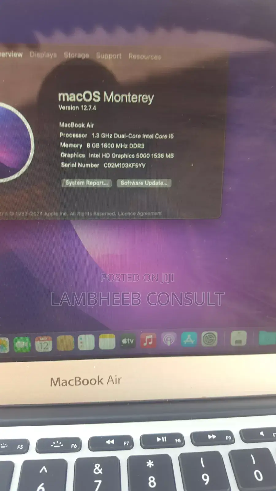 Laptop Apple MacBook Air 2013 8GB Intel Core I5 SSD 128GB