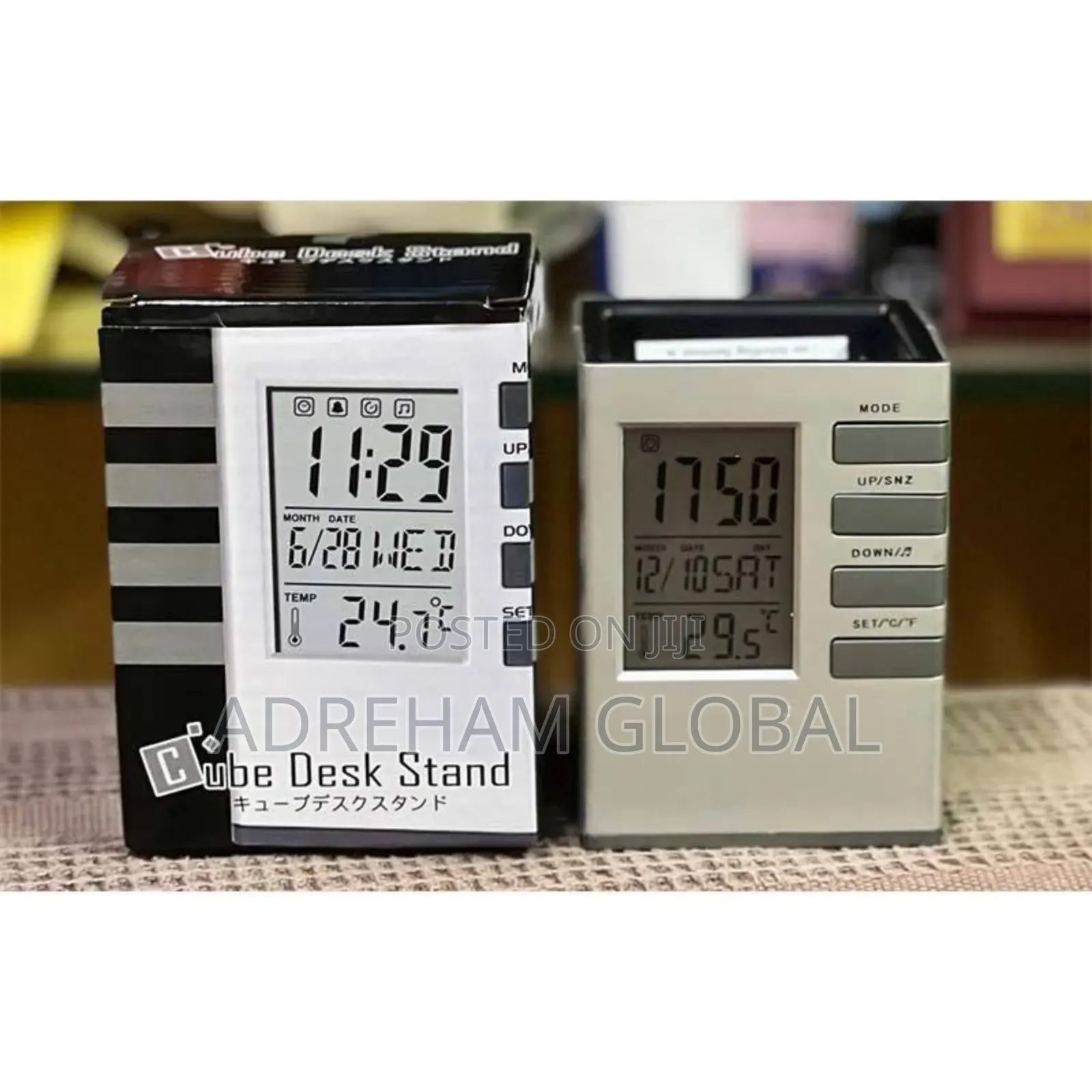 Cube Desk Stand
With Digital Clock
