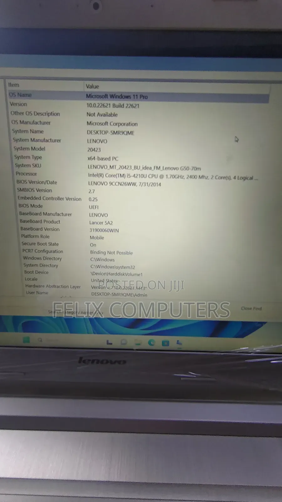 Laptop Lenovo G40 8GB Intel Core i5 SSD 256GB