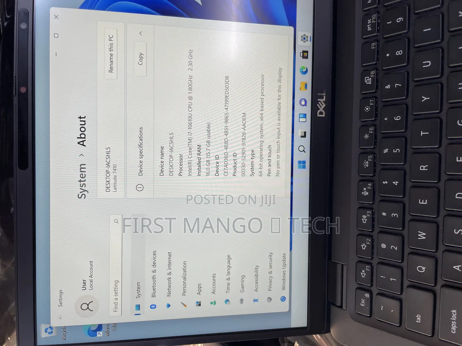 Laptop Dell Latitude 7410 16GB Intel Core i7 SSD 512GB