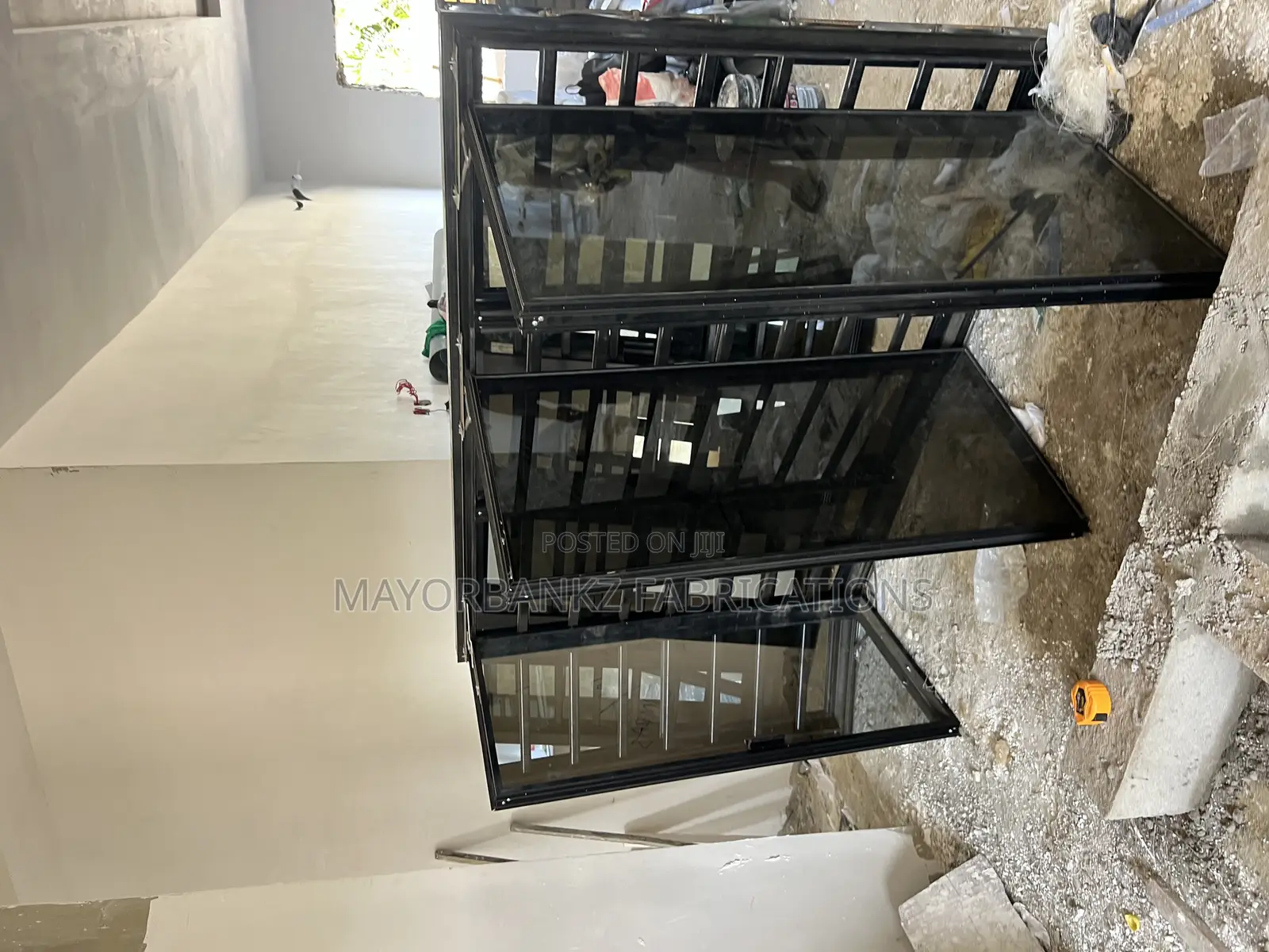 Black Frameless Window