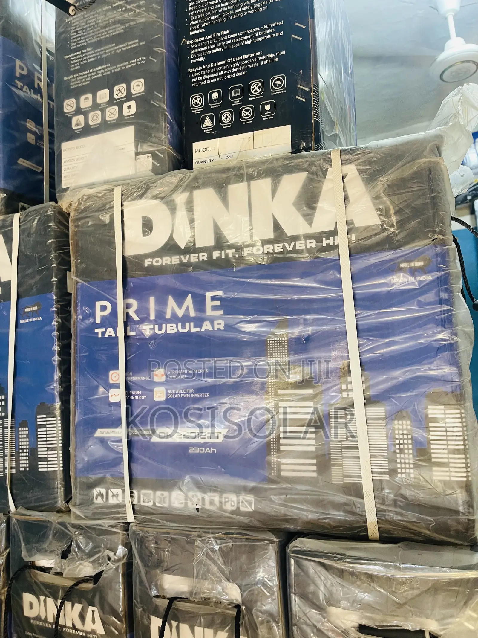 230ah 12v Dinka Solar Tubular Battery